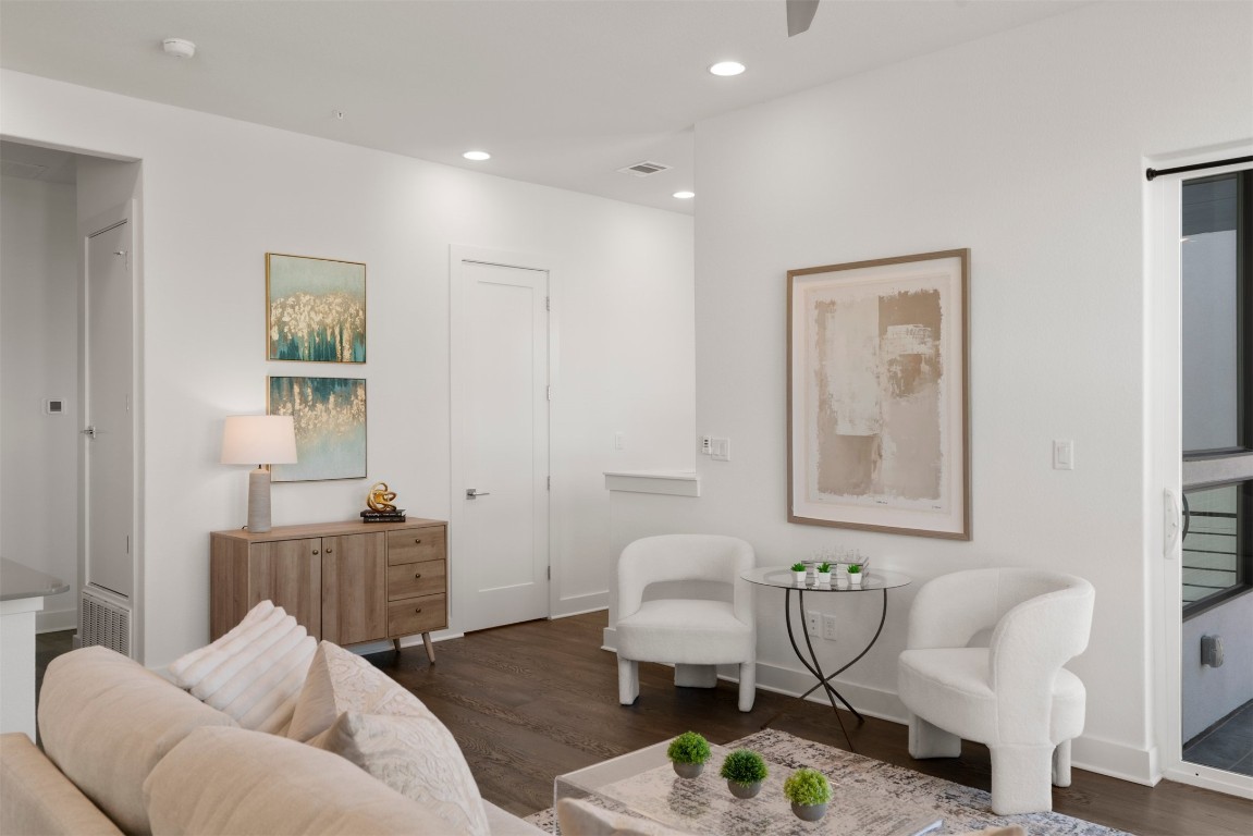 2050 Lohmans Spur Road, Unit 2203 Lakeway, TX 78734 - Photo 14 of 34 The open-concept second story connects seamlessly to the main floor, making it easy to move between living spaces and guest rooms while maintaining a layout that feels intuitive and well planned