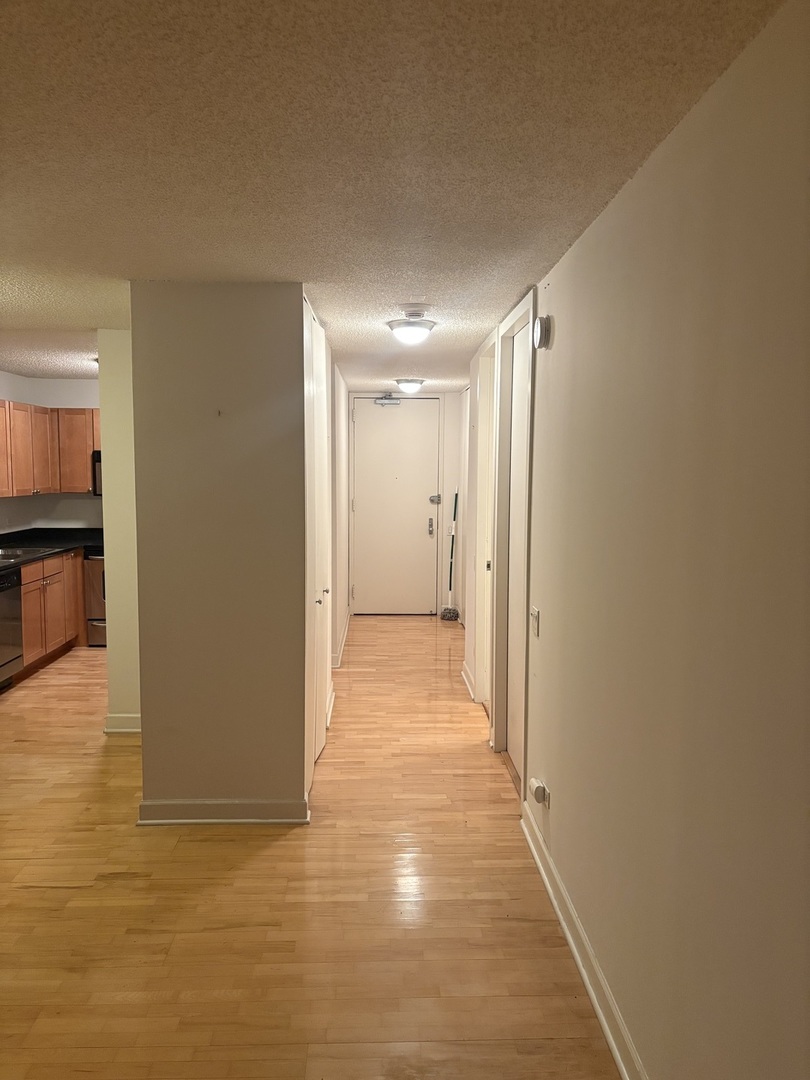 30 East Huron Street, Unit 3601 Chicago, IL 60611 - Photo 9 of 15 a view of a hallway with wooden floor