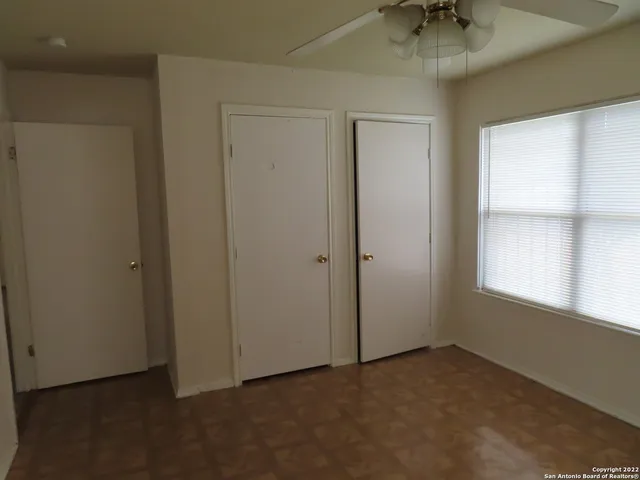 an empty room with a window