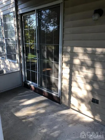 a view of a garden from a room