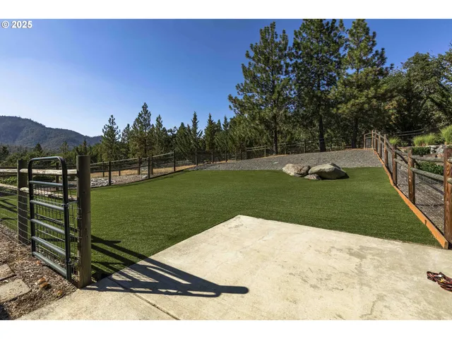 a view of a backyard with a garden