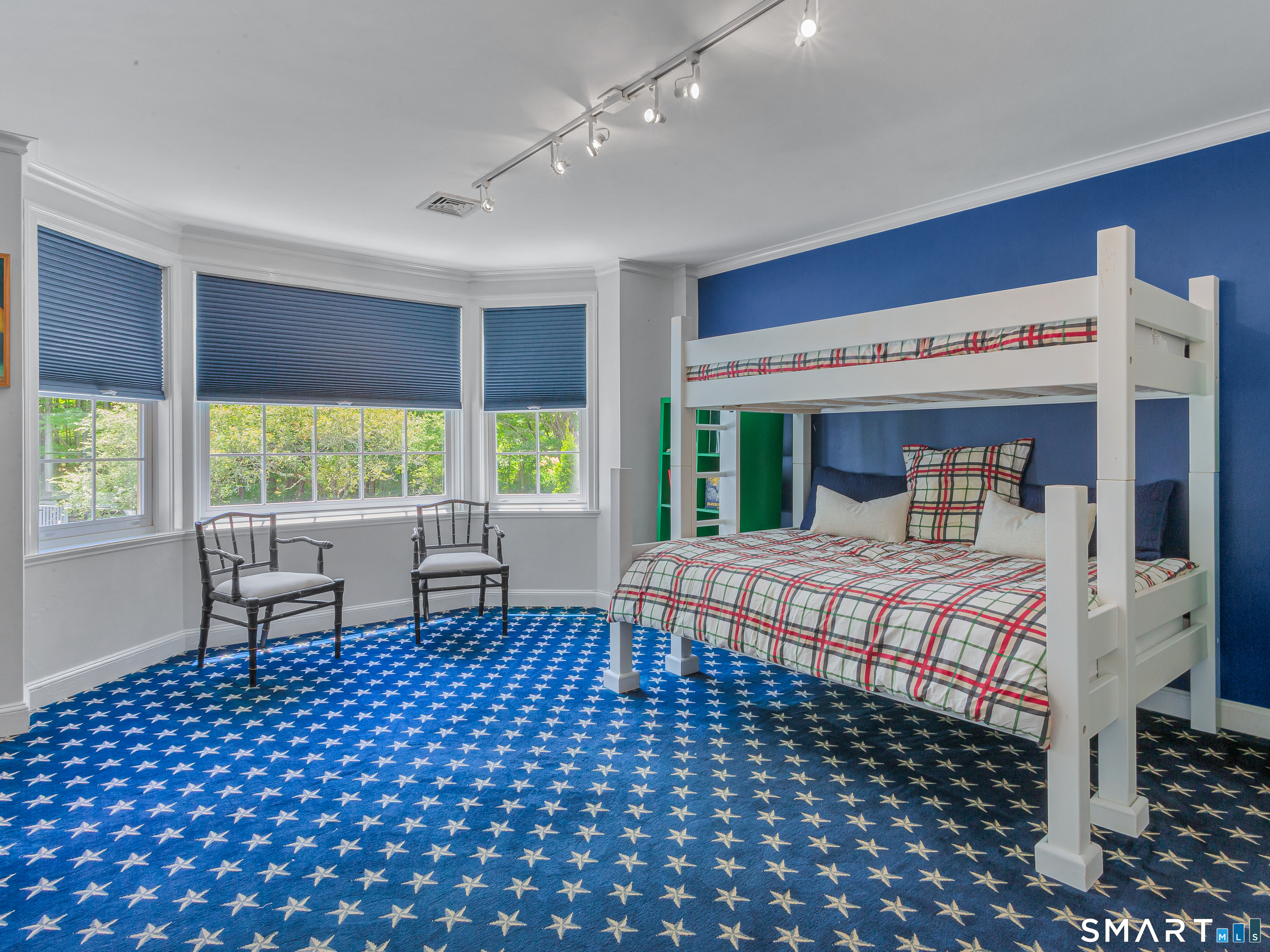433 Wrights Crossing Road Pomfret Center, CT 06259 - Photo 22 of 40 Another bedroom with a bow window overlooks the back yard and pool.
