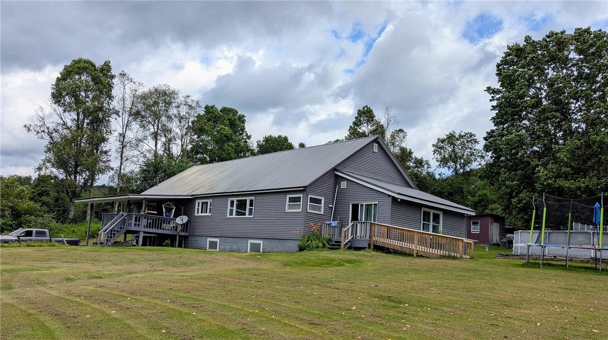 1408 East Brook Road Hamden, NY 13856 - Photo 4 of 32 Side view of home. Handicap accessible ramp
