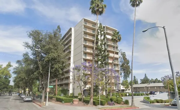 a front view of a building