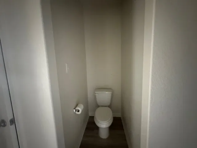 a bathroom with a toilet
