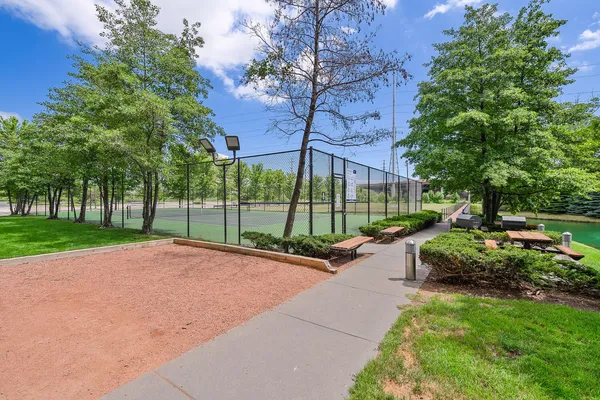 a view of backyard with green space