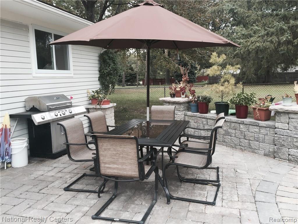 3575 Culbertson Avenue Rochester, MI 48307 - Photo 10 of 12 Stone Brick Pavers and Stone Garden Wall for Entertaining w/ Family and Friends
