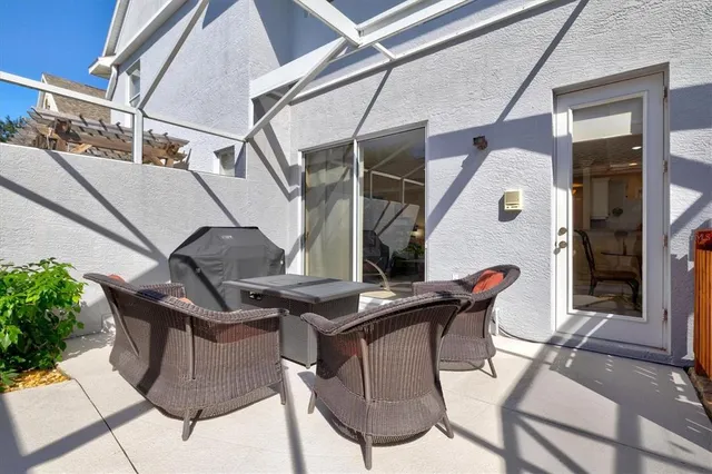 a view of a city with sunset view