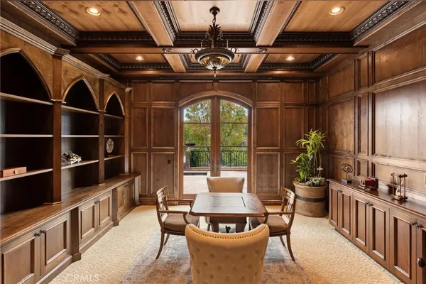 a room with furniture