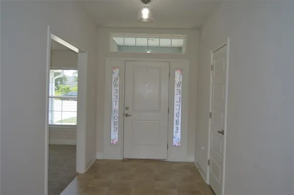 an empty room with a window