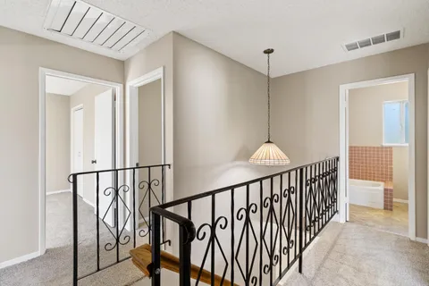 a view of a lake with a yard