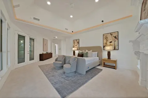 a living room with furniture and a couch