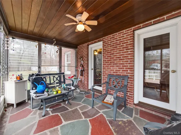 a outdoor space with furniture