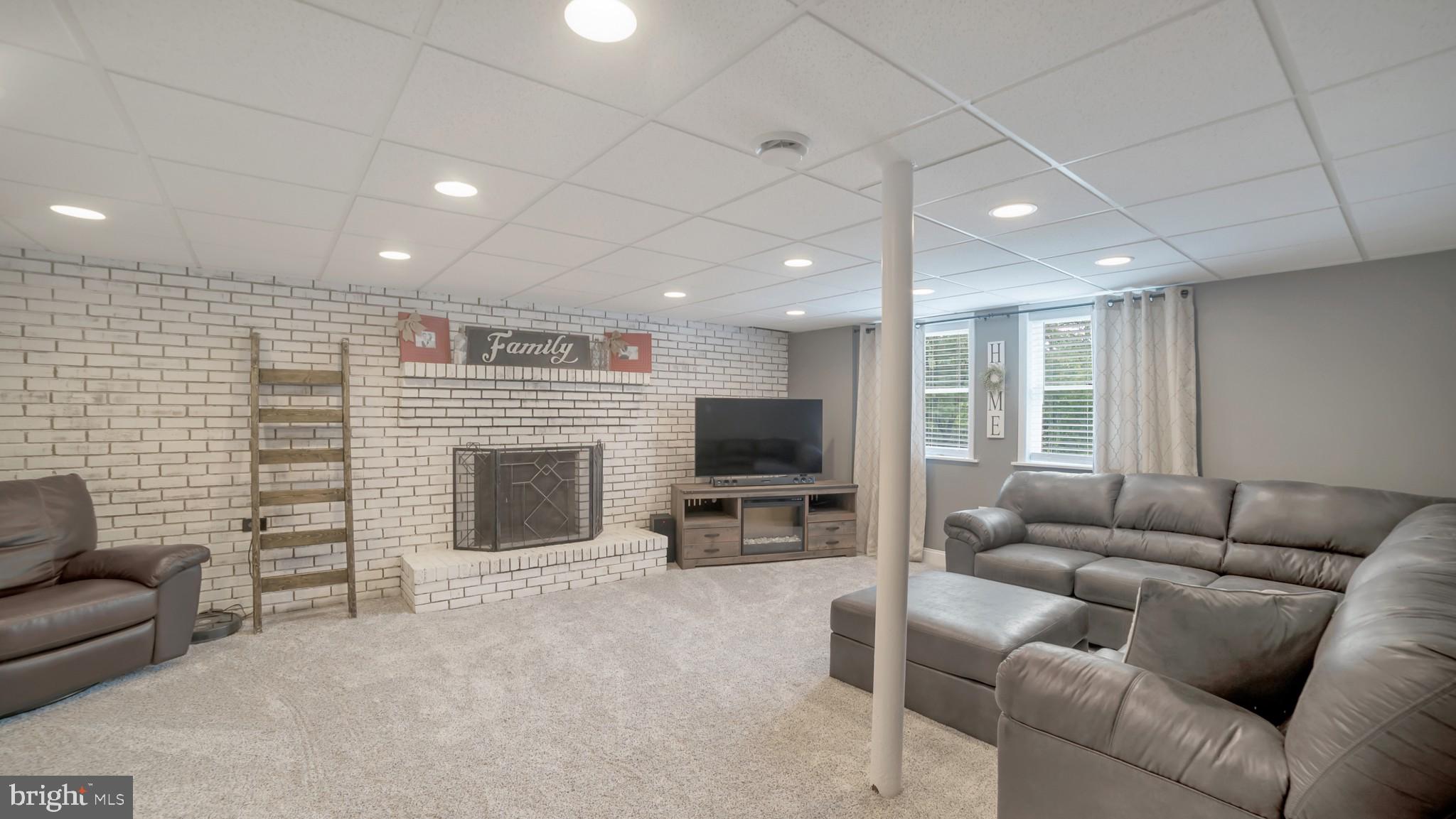 13007 Harford Road Hydes, MD 21082 - Photo 21 of 36 Family Room-New Carpet & Wood Burning FP