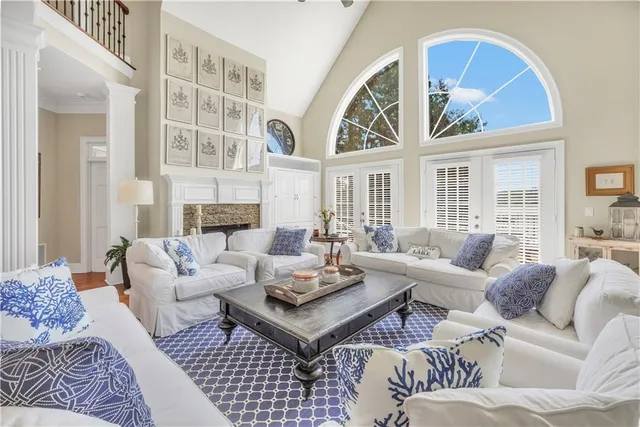 a front view of a house with a garage