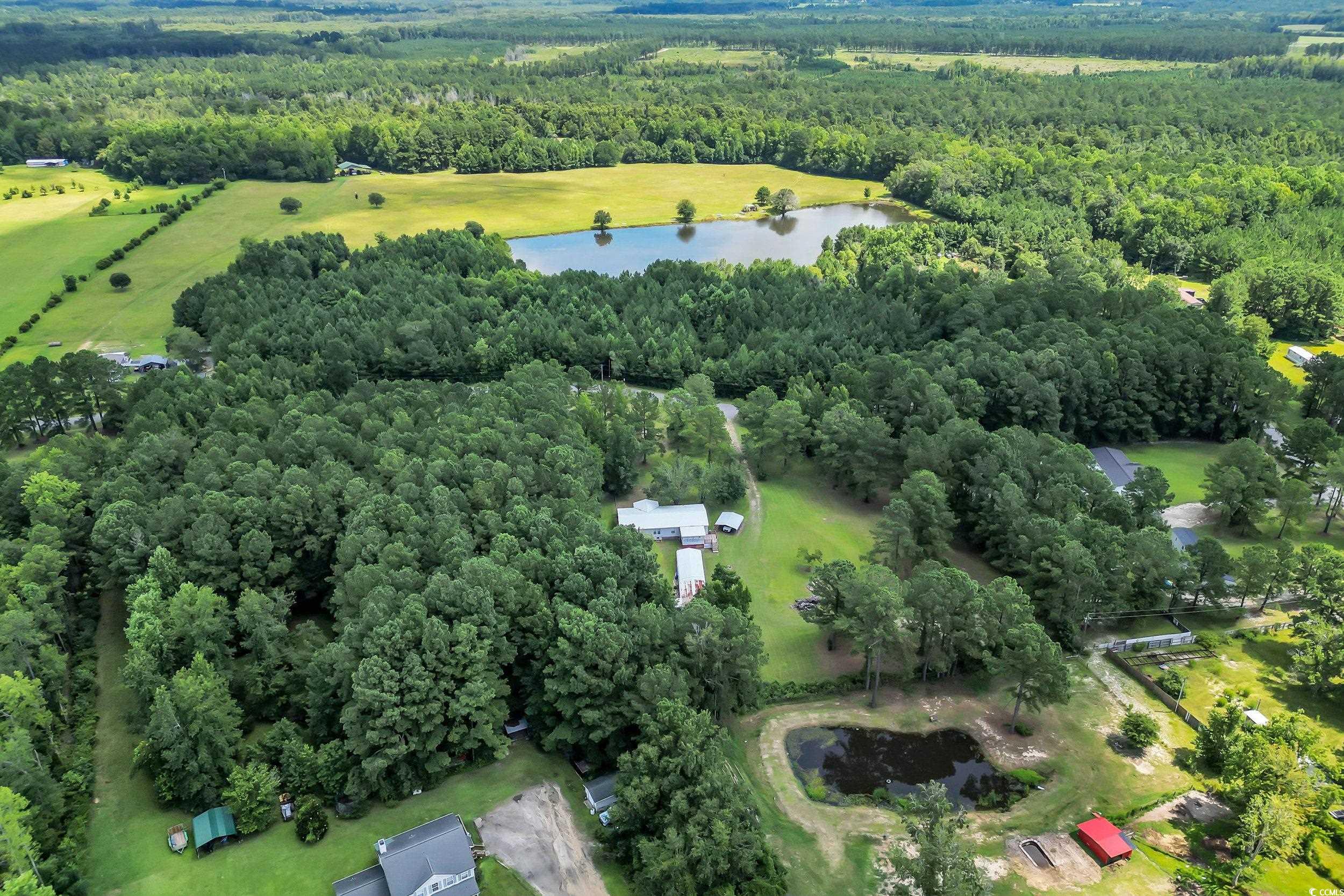 3373 Lake Pond Road Loris, SC 29569 - Photo 29 of 33 View of property location with a large body of water and a heavily wooded area