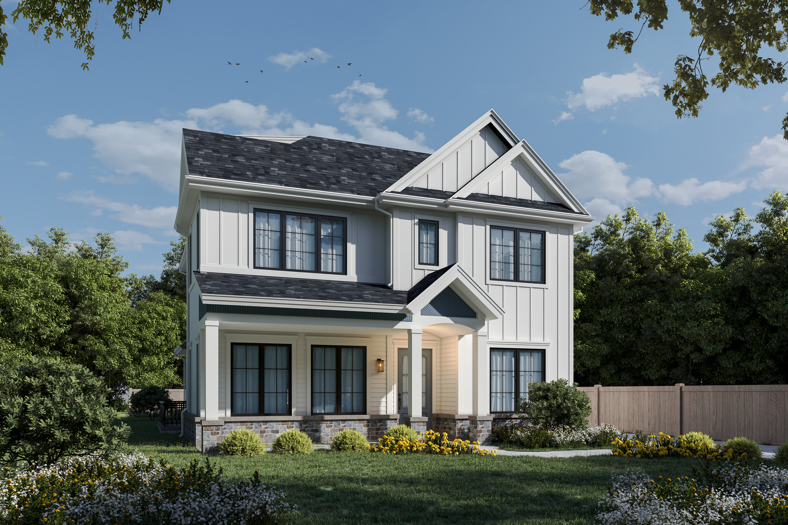 1155 Chatfield Road Winnetka, IL 60093 - Photo 1 of 2 a front view of a house with garden