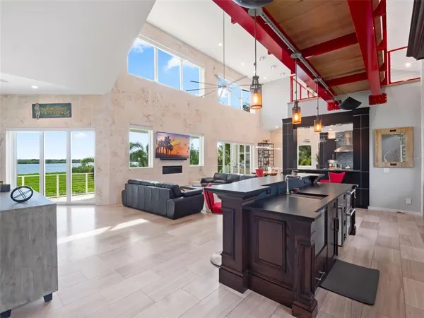 a view of a balcony with chairs
