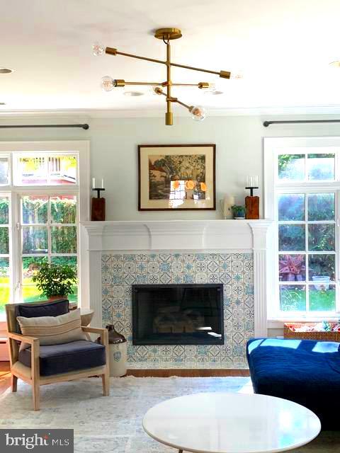 28 Gill Road Haddonfield, NJ 08033 - Photo 11 of 32 Freshly re-tiled family room gas fireplace