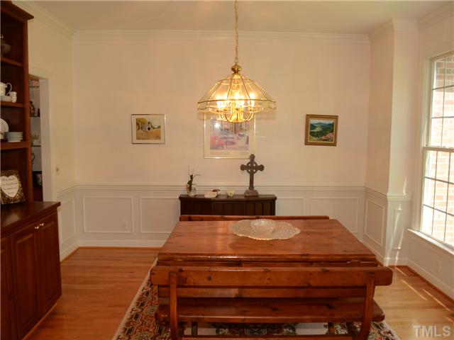 5412 Earle Road Raleigh, NC 27606 - Photo 11 of 25 Formal Dining Room. Partial View of Solid Wood Built-in's on Left