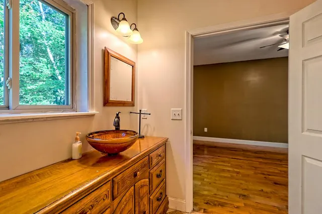 a backyard of a house