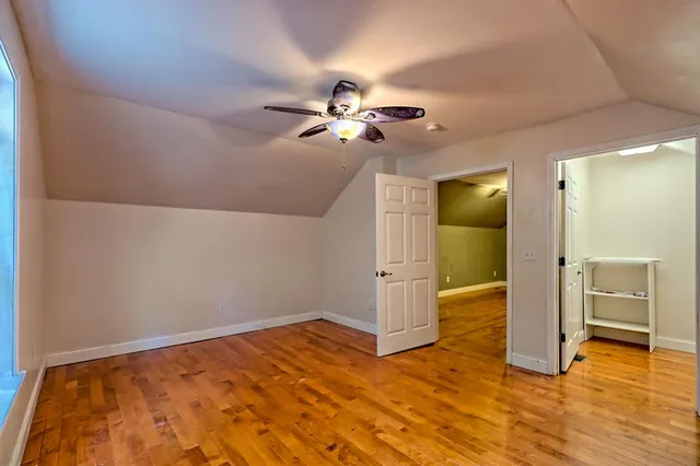 a view of a lush green space