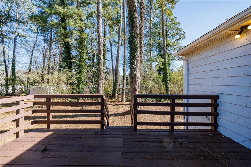 779 Amber Place Northwest Atlanta, GA 30331 - Photo 7 of 35 a view of outdoor space with deck and living room