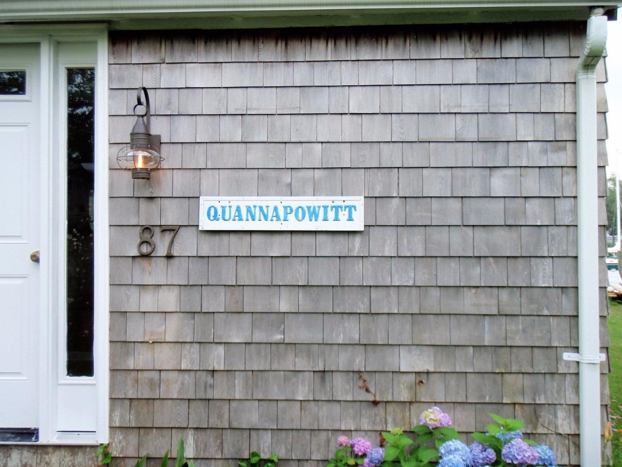 87 Tahanto Road Pocasset, MA 02559 - Photo 7 of 29 a bathroom with a sink and a shower curtain