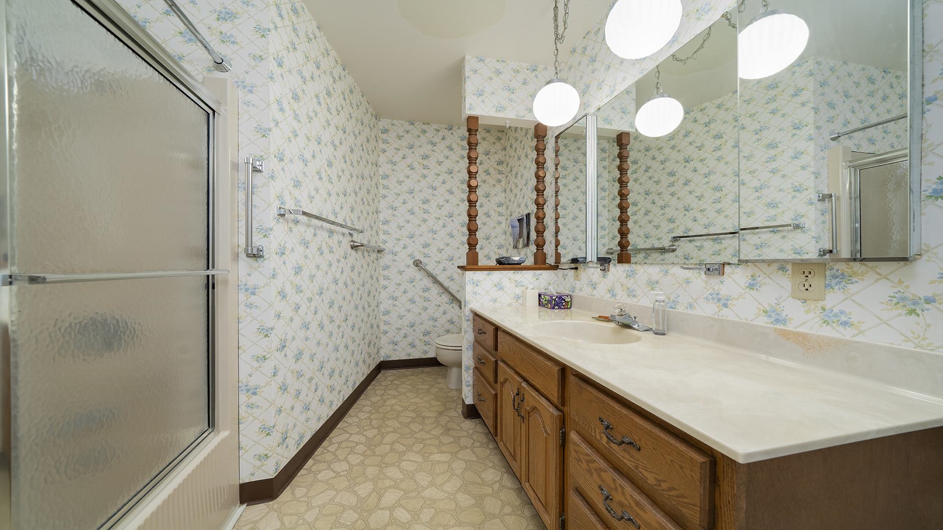 3910 Highway 64 Oregon, IL 61061 - Photo 25 of 53 a bathroom with a sink and mirror