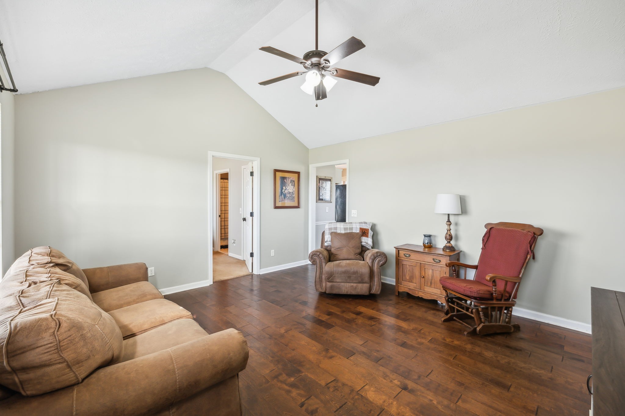 1055 Anderton Road Bell Buckle, TN 37020 - Photo 7 of 51 a living room with furniture and a ceiling fan