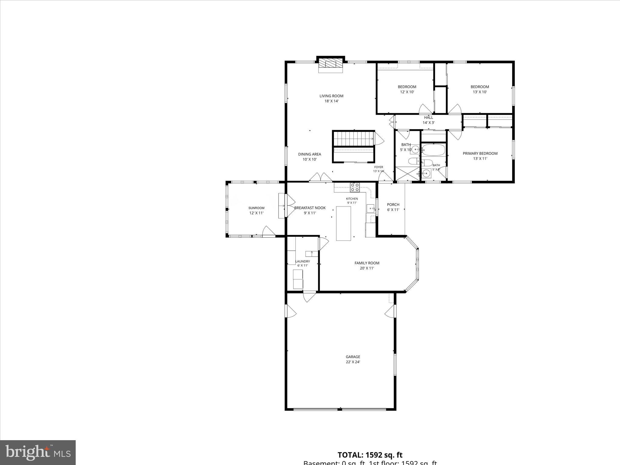 504 Apple Road Newark, DE 19711 - Photo 43 of 45 Main Level Floor Plan