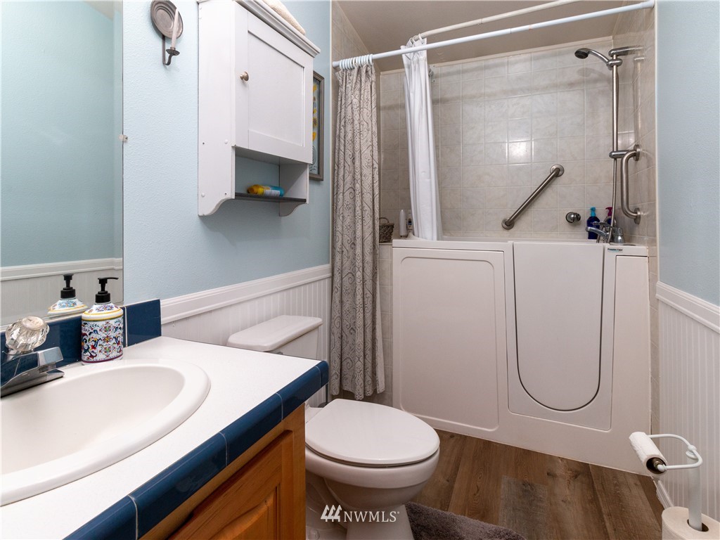 5004 186th Lane Southwest Rochester, WA 98579 - Photo 12 of 27 a bathroom with a sink a toilet and shower