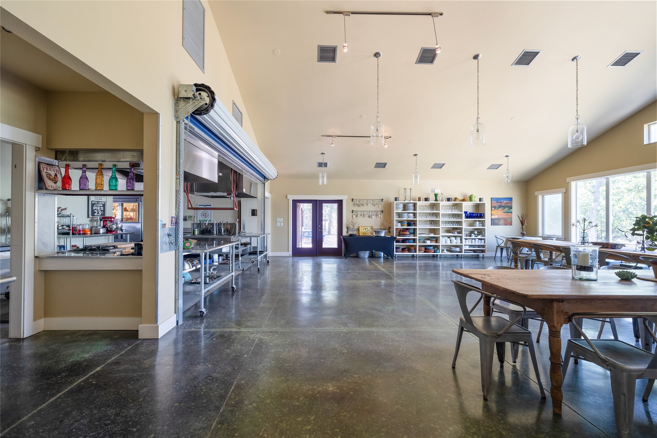 5818 Ranch Road 165, Unit TRACT 1 Blanco, TX 78606 - Photo 4 of 40 Dining hall with commercial kitchen