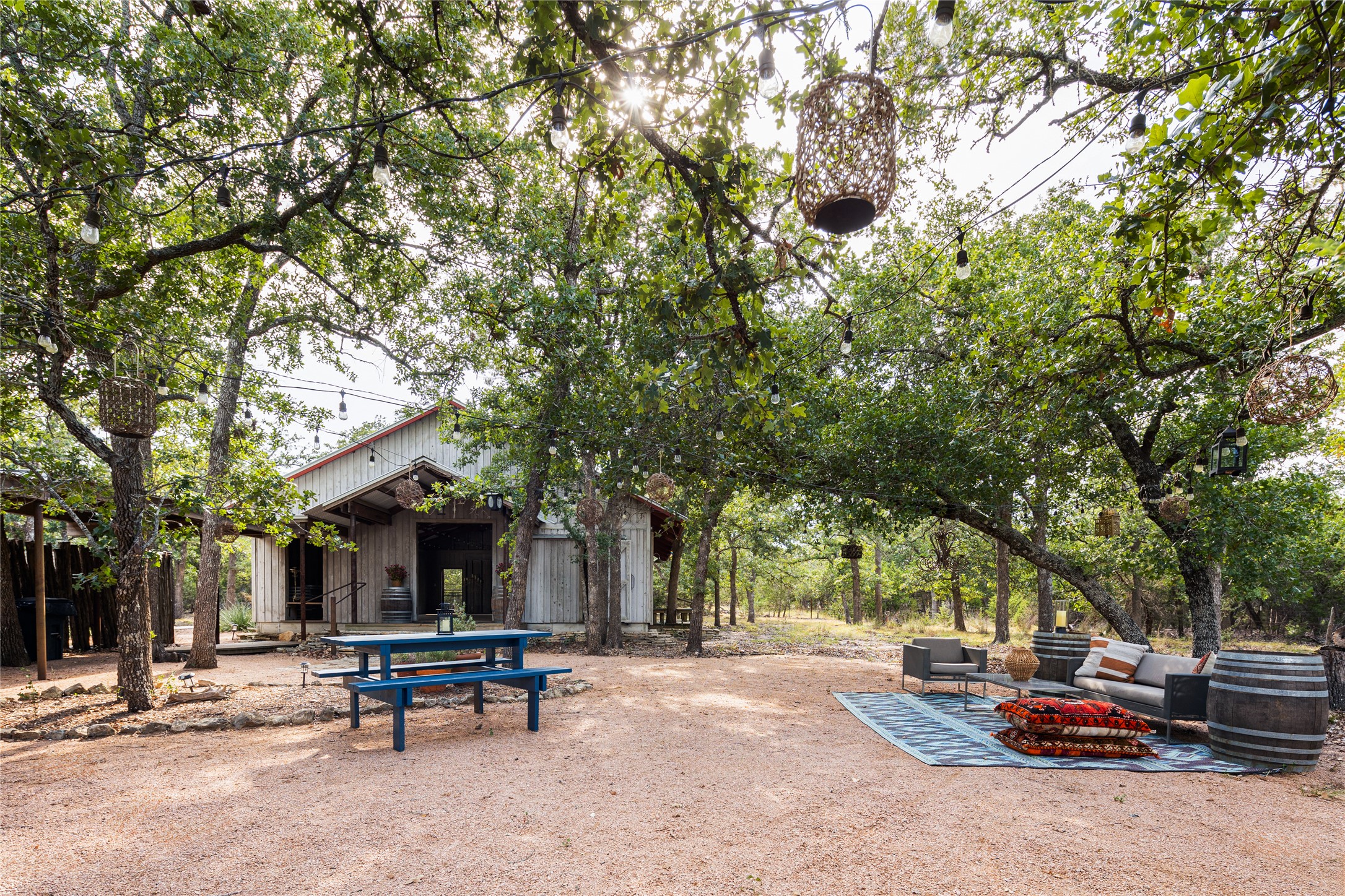 5818 Ranch Road 165, Unit TRACT 1 Blanco, TX 78606 - Photo 8 of 40 Open-air pavilion and event barn