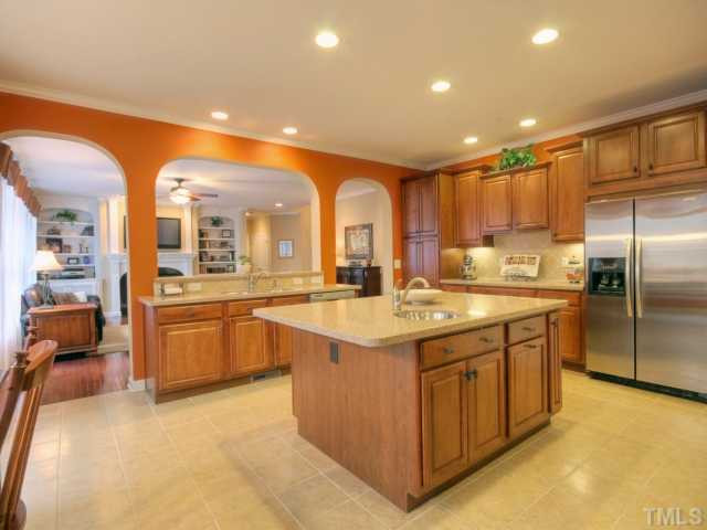 3 Highcross Court Raleigh, NC 27613 - Photo 11 of 25 With ample countertop space and cabinetry it will allow to you all the space you need to store all of your favorite things! Enjoy the center island as you prep those gourmet meals. Kitchen