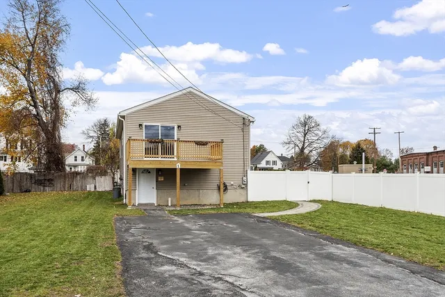 a view of a terrace with chair and table
