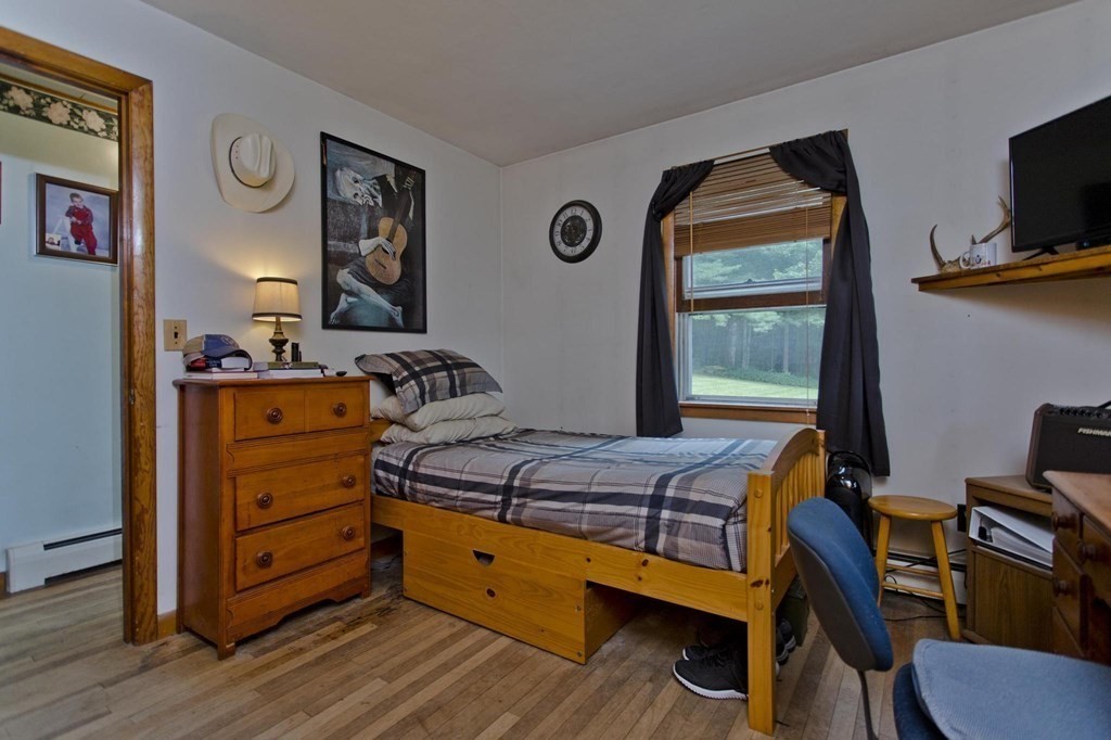 128 S Road Heath, MA 01346 - Photo 21 of 30 a bedroom with a bed and wooden floor