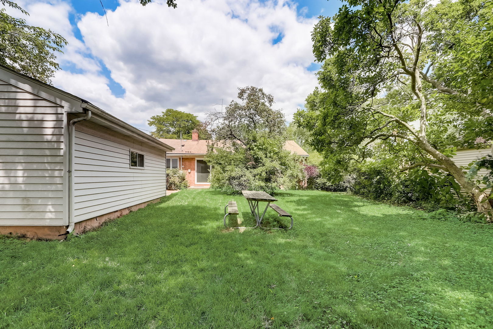547 East Baldwin Road Palatine, IL 60074 - Photo 23 of 26 a view of a backyard with plants and a large tree