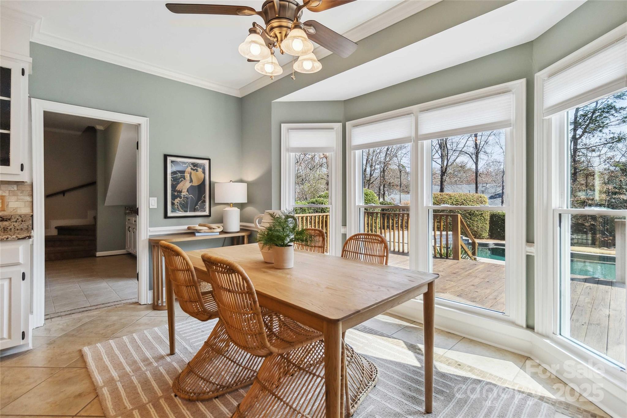 725 Stanhope Lane Matthews, NC 28105 - Photo 20 of 46 a view of a dining room with furniture window and wooden floor
