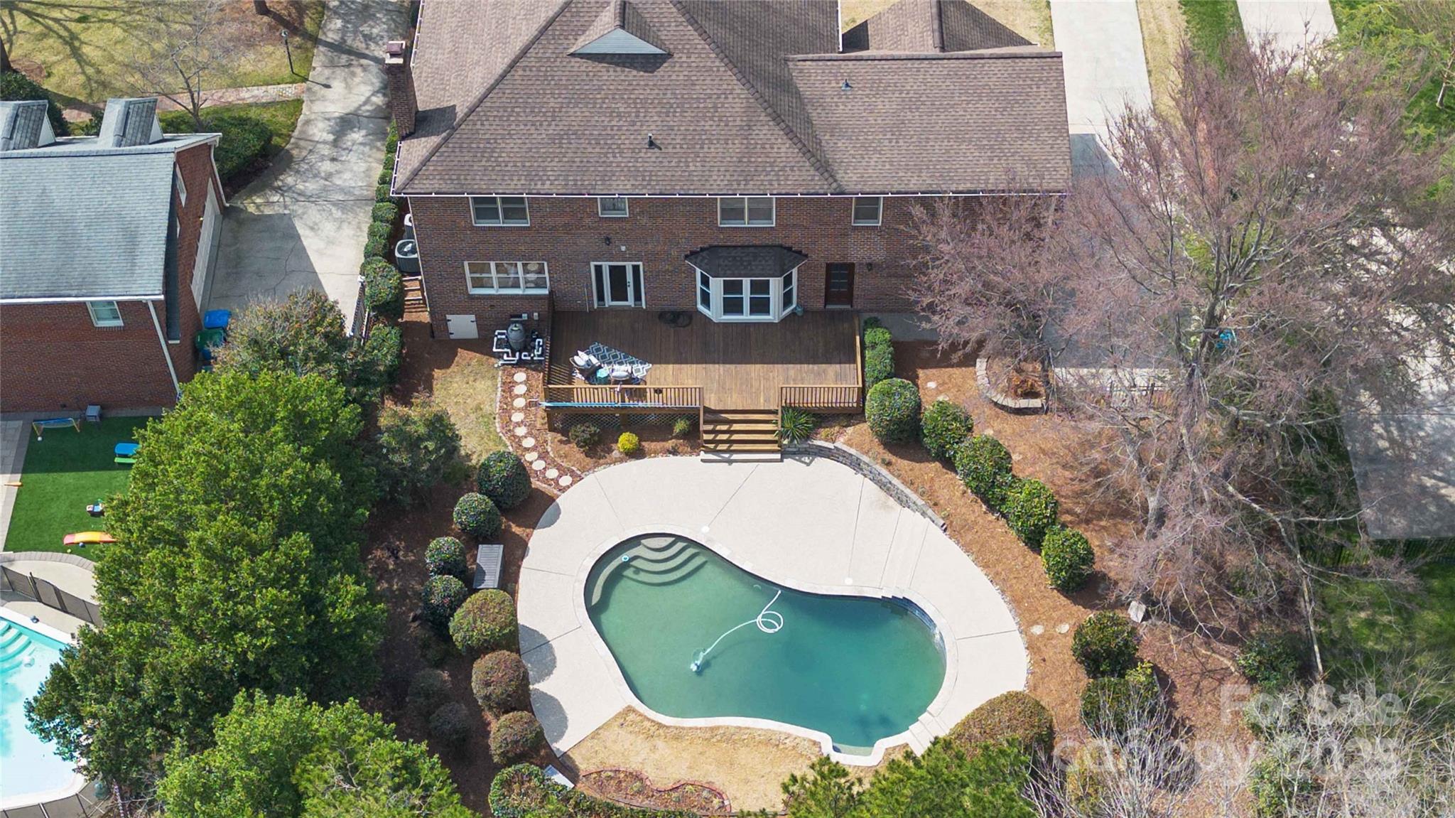 725 Stanhope Lane Matthews, NC 28105 - Photo 44 of 46 an aerial view of a house with outdoor space and garden