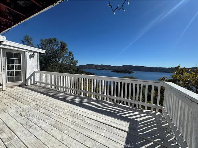 a view of deck and wooden floor