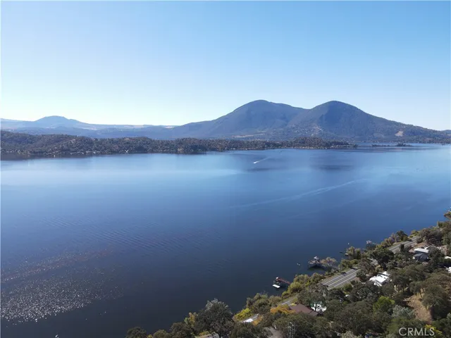 a view of lake with mountain