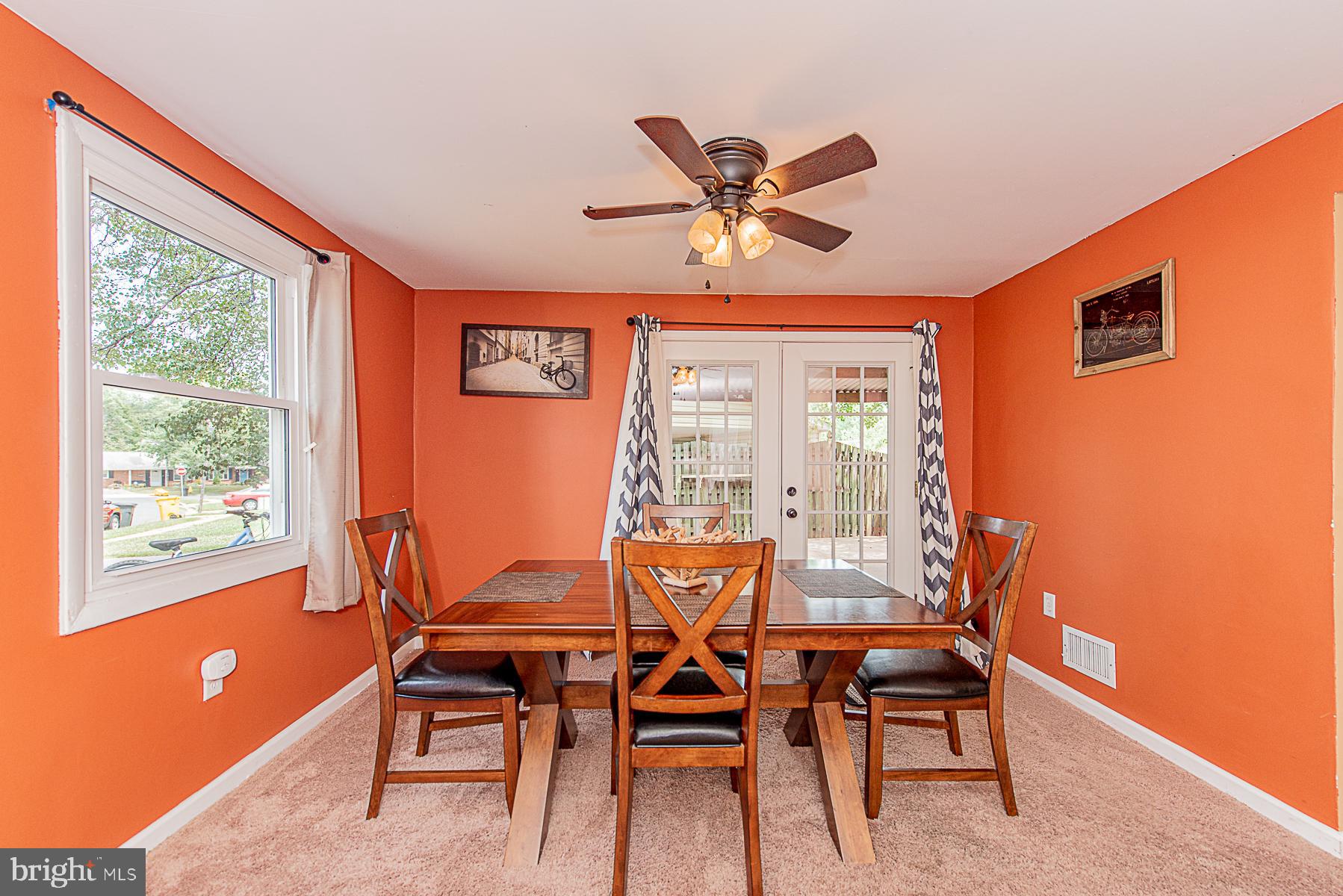 1308 Tenbrook Road Odenton, MD 21113 - Photo 10 of 32 DINING AREA WITH FRENCH DOORS TO SIDE PATIO
