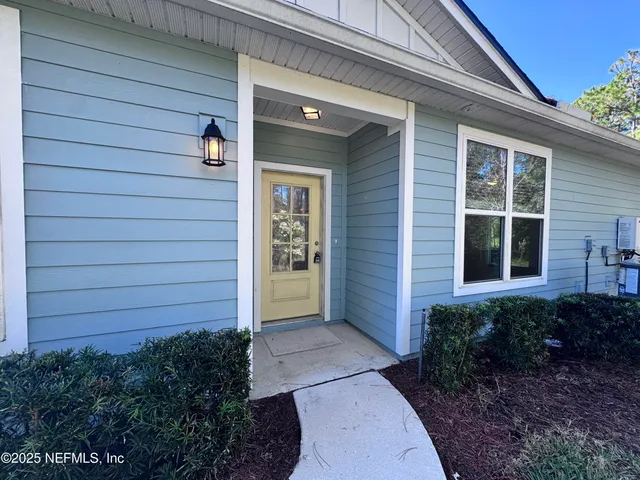 a view of front door of house