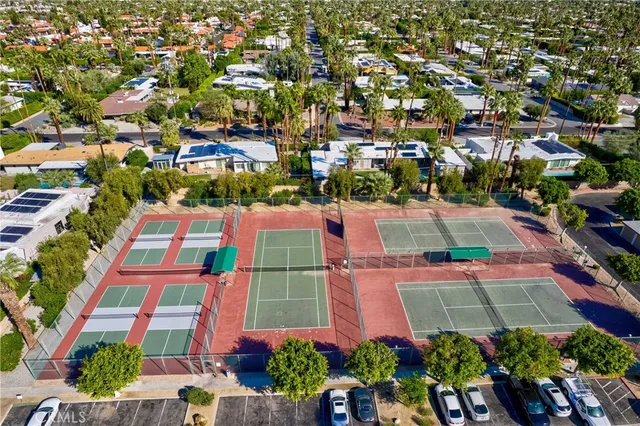 an aerial view of a city