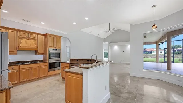 a view of a room that has a window