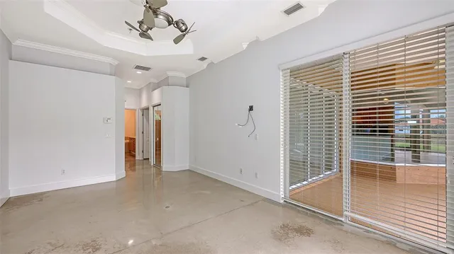 an empty room with a window