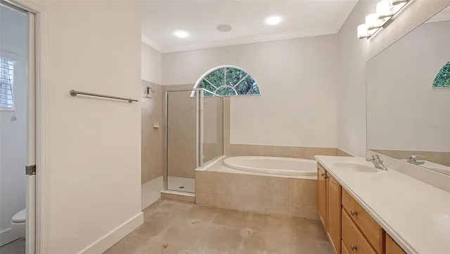 an empty room with closet