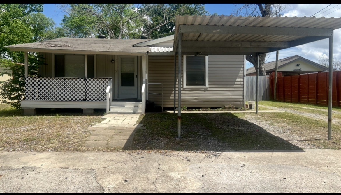 a front view of a house
