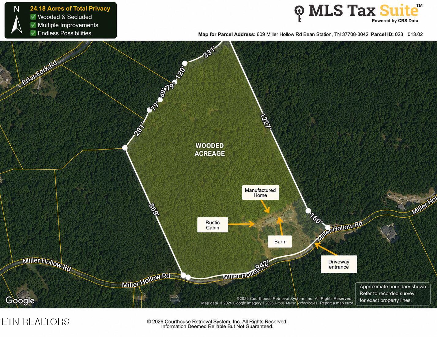 609 Miller Hollow Road Bean Station, TN 37708 - Photo 37 of 37 CRS Tax Map with Info
